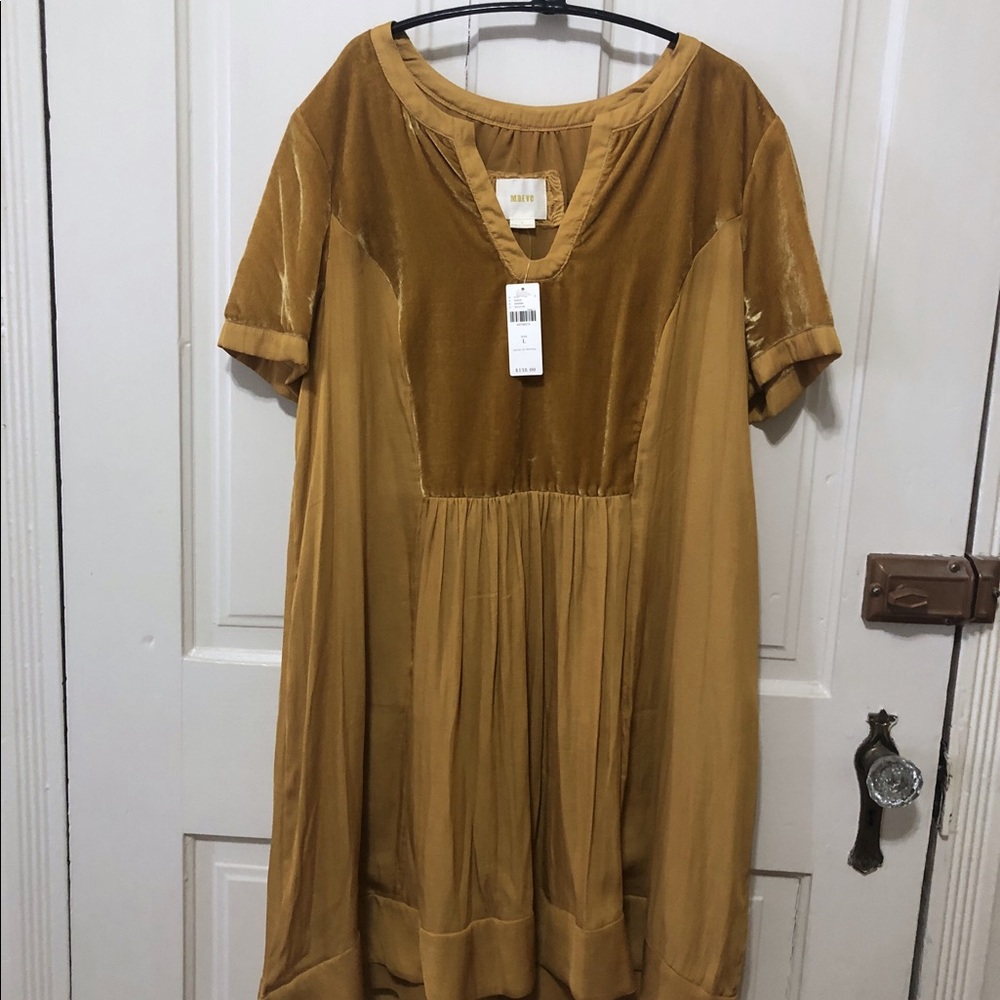 Anthropologie Maeve Ingrid Velvet Tunic Dress - L - Picture 4 of 6